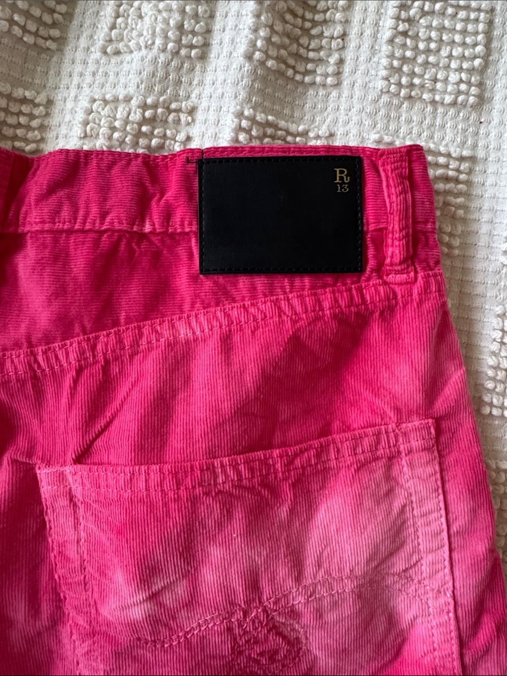 R13 High-Waist Fuchsia Pink Shorts - Picture 5 of 7
